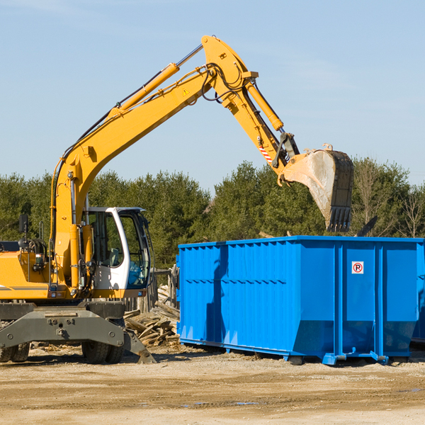 what size residential dumpster rentals are available in Olivet NJ